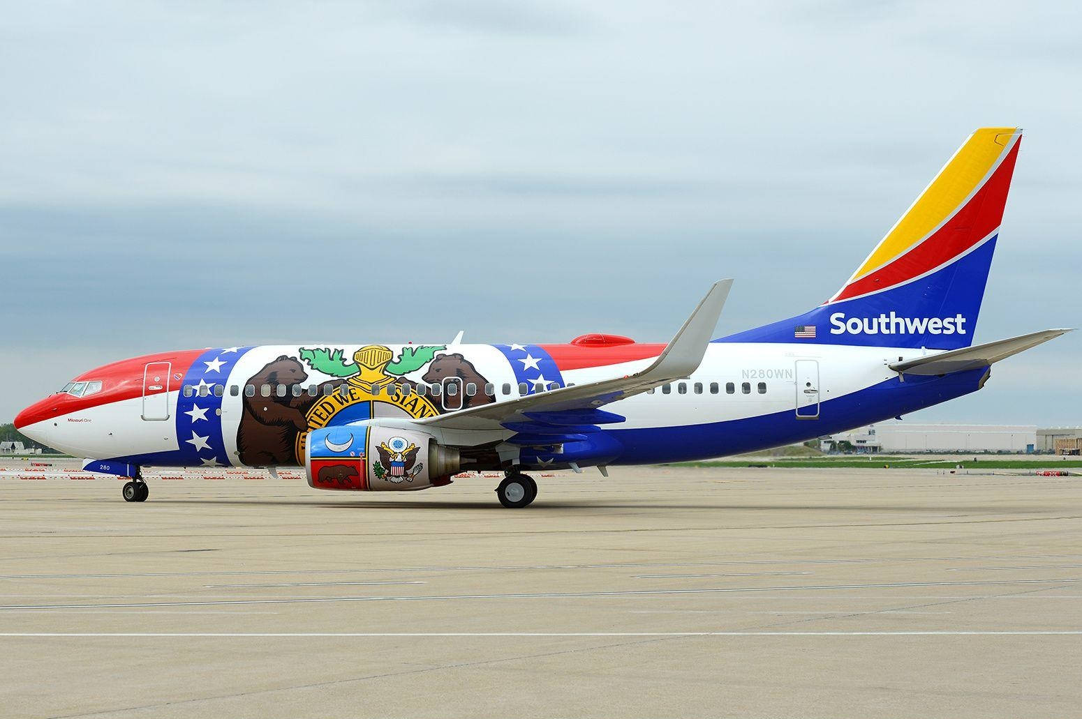 Southwest Airlines Airplane Mural Wallpaper