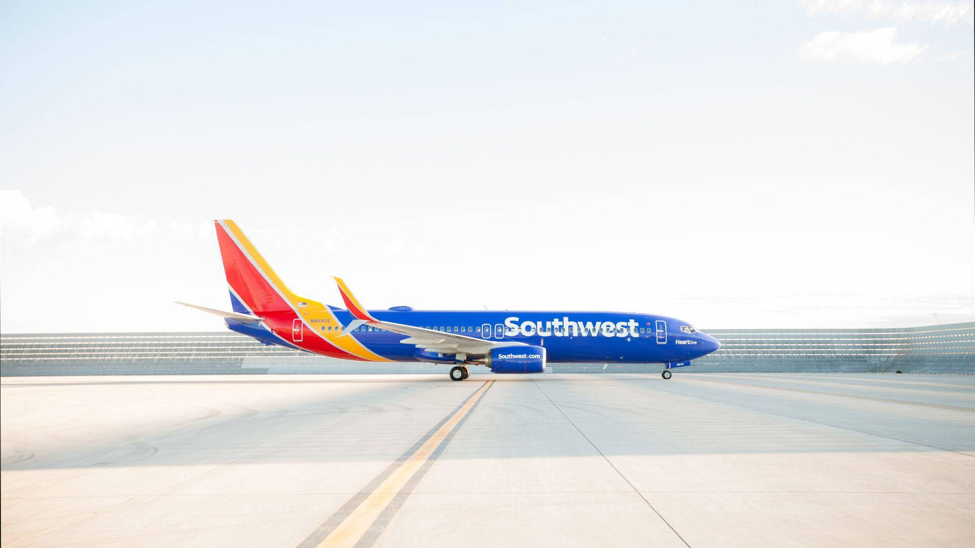 Southwest Airlines Airplane Parked Wallpaper