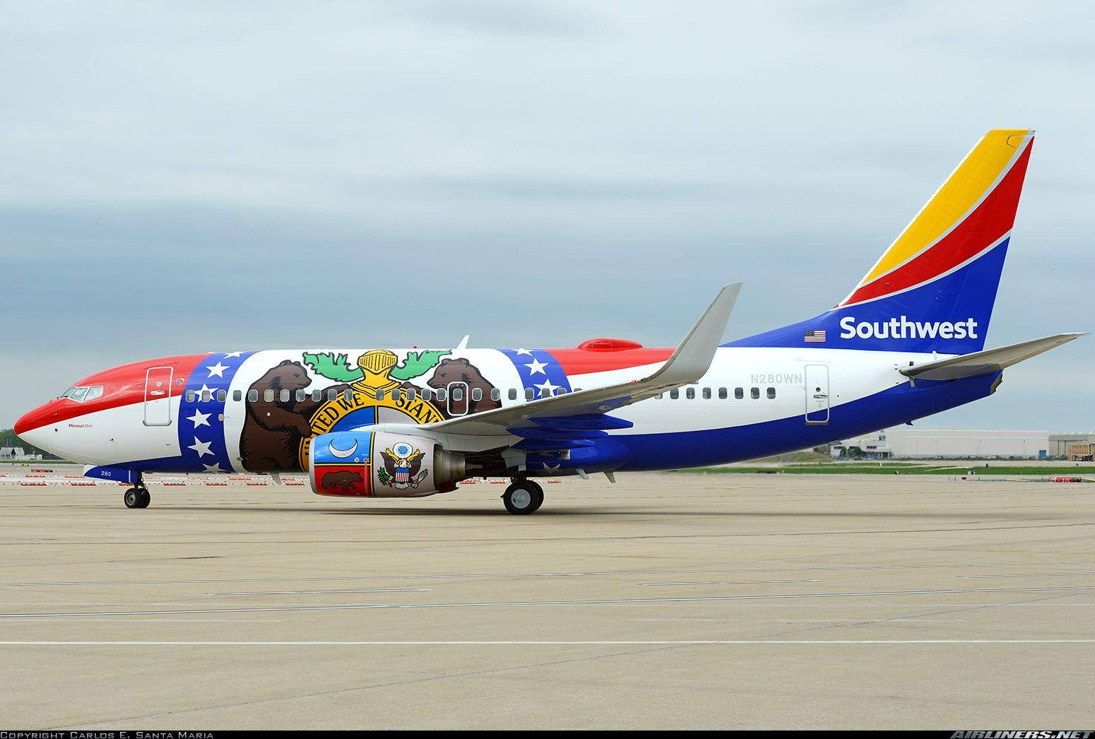 Southwest Airlines Bear Flyvemaskine Tapet Wallpaper