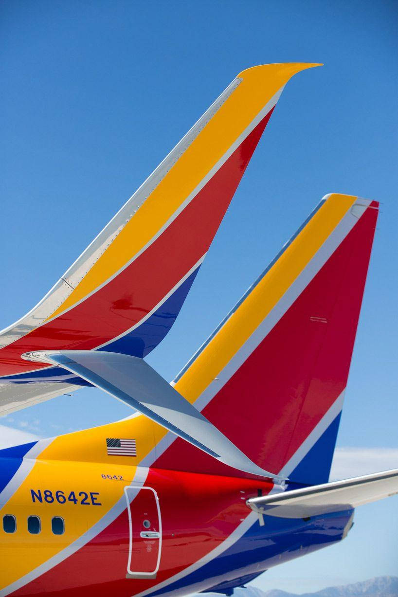 Sydvest Airlines farverigt fly krænger Wallpaper