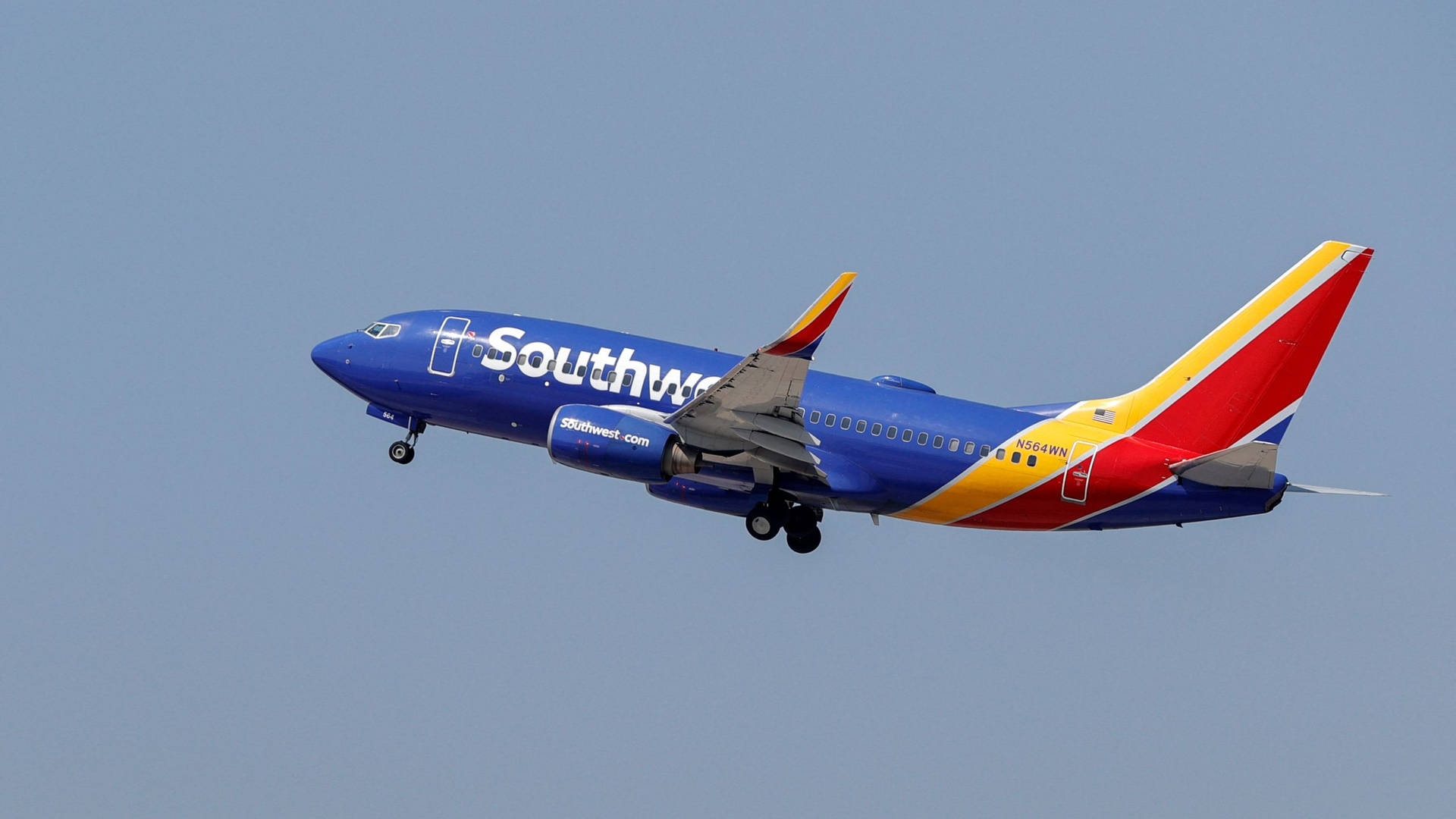 Southwestairlines Volando En Avión Fondo de pantalla