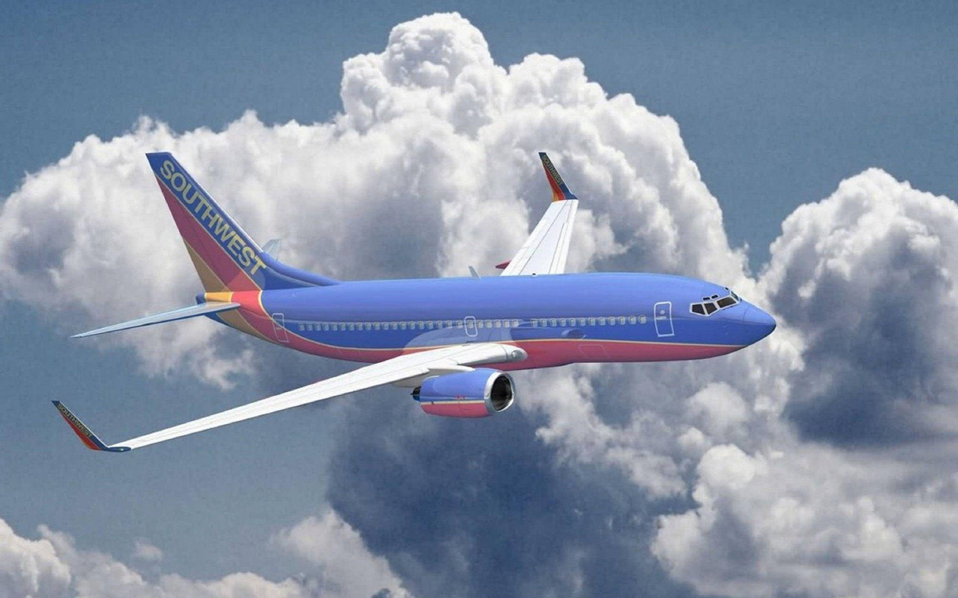 Southwest Airlines Plane Flying Wallpaper