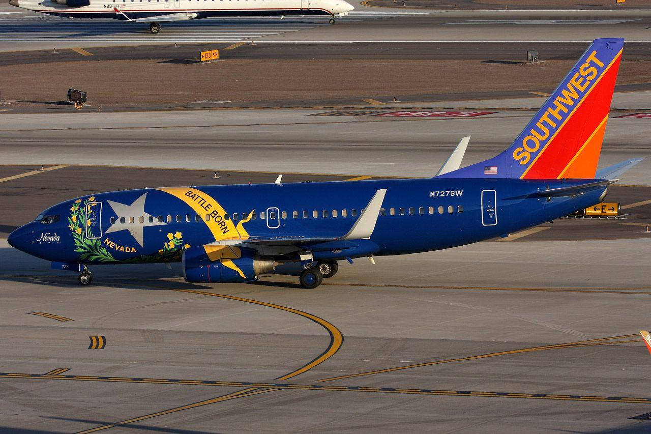 Southwest Nevada Battle Born Blue Plane Wallpaper