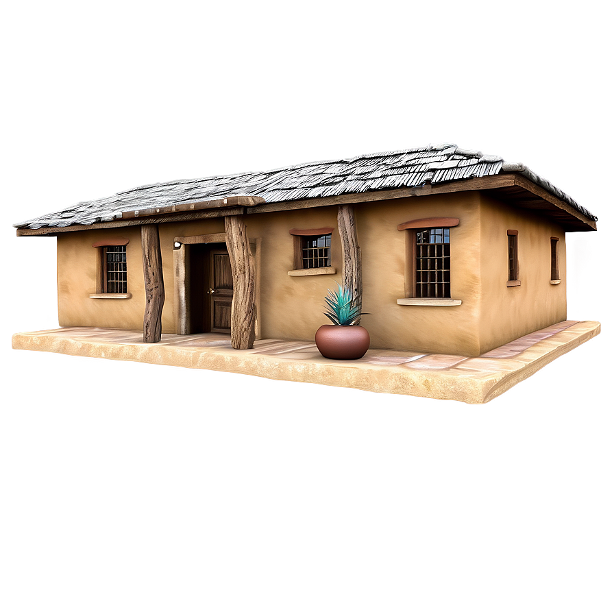 Southwestern Adobe House Png Dfk PNG