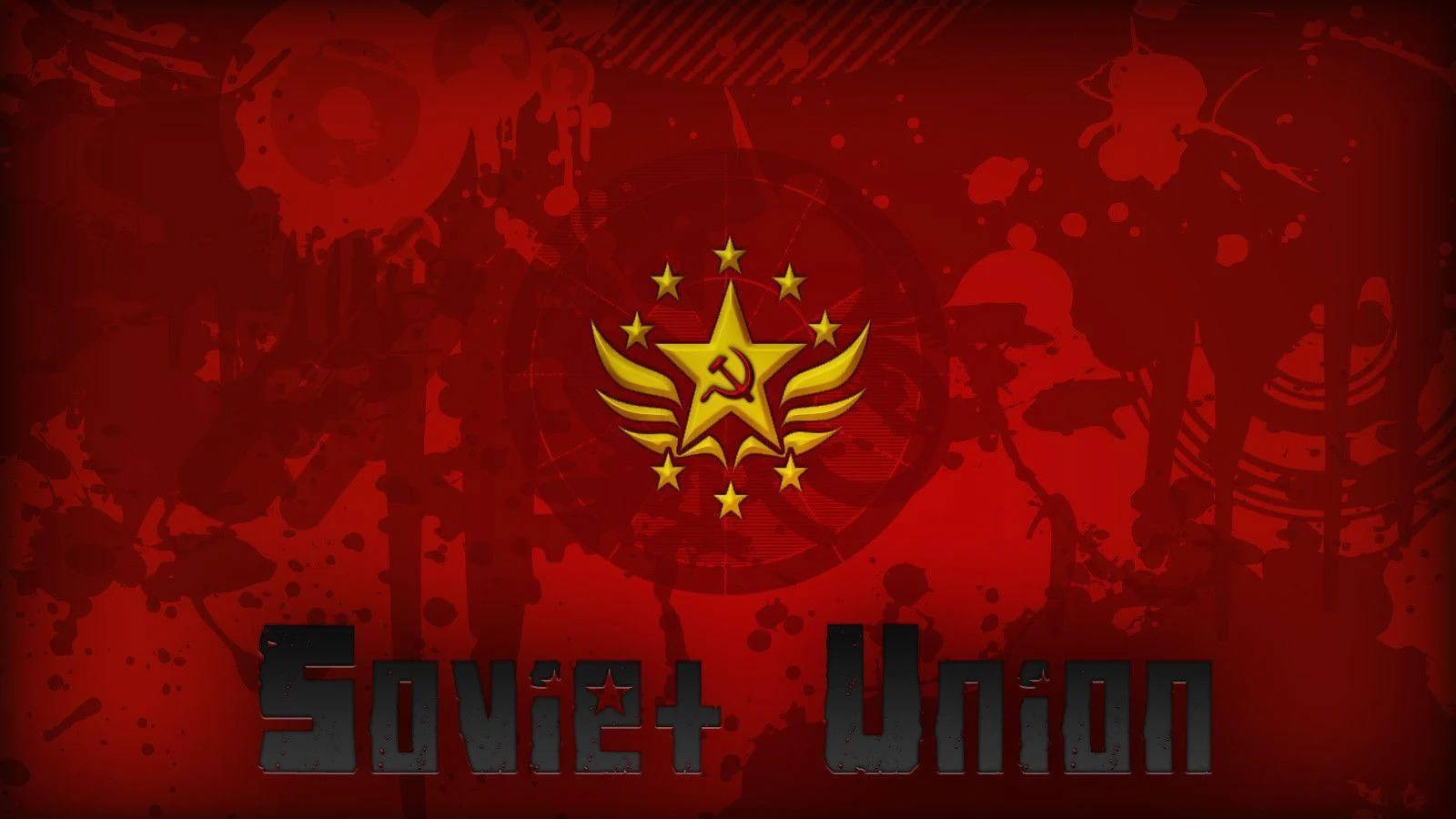 Sovjetunionens Flag Logo Med Stjerner Wallpaper