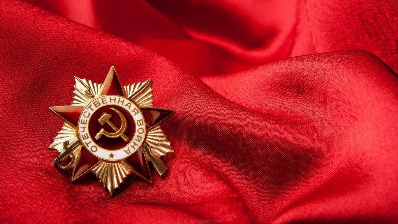 Pinde La Bandera De La Unión Soviética. Fondo de pantalla