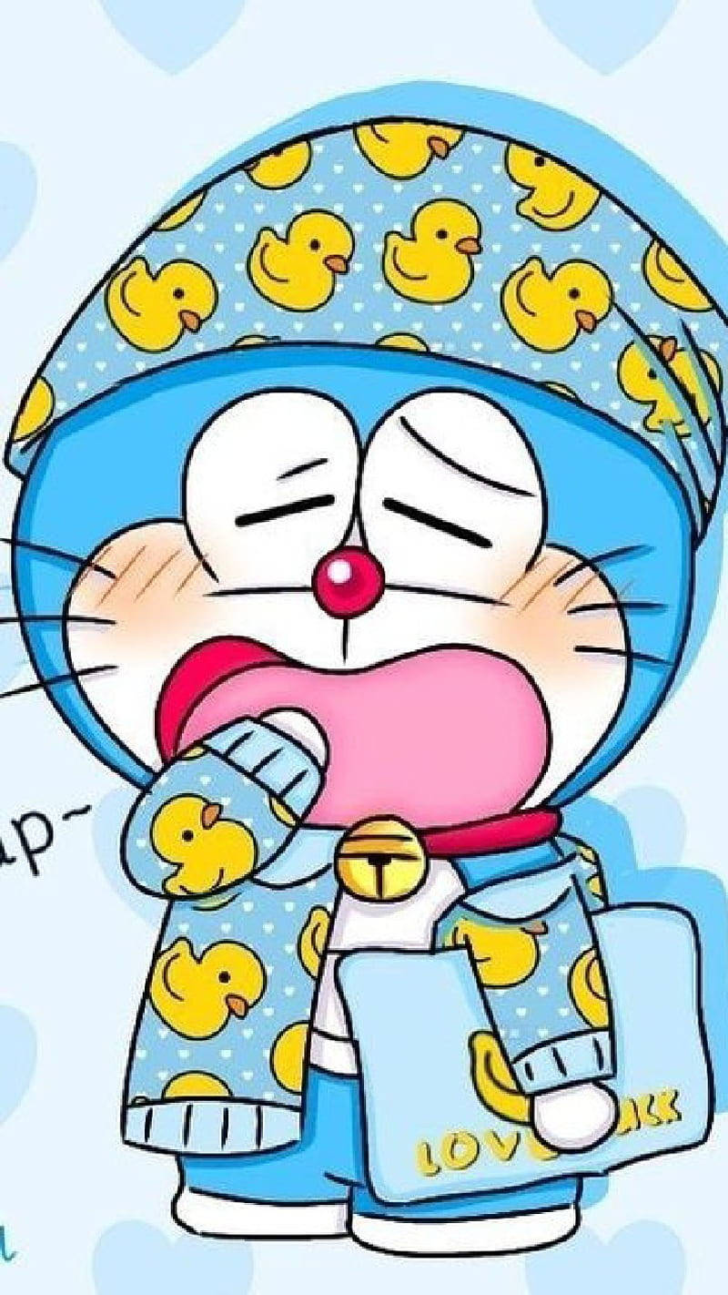 Søvnig Doraemon 4k Wallpaper