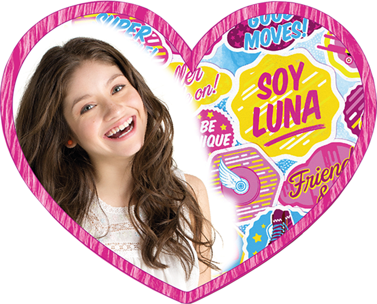 Soy Luna Heart Shaped Collage PNG