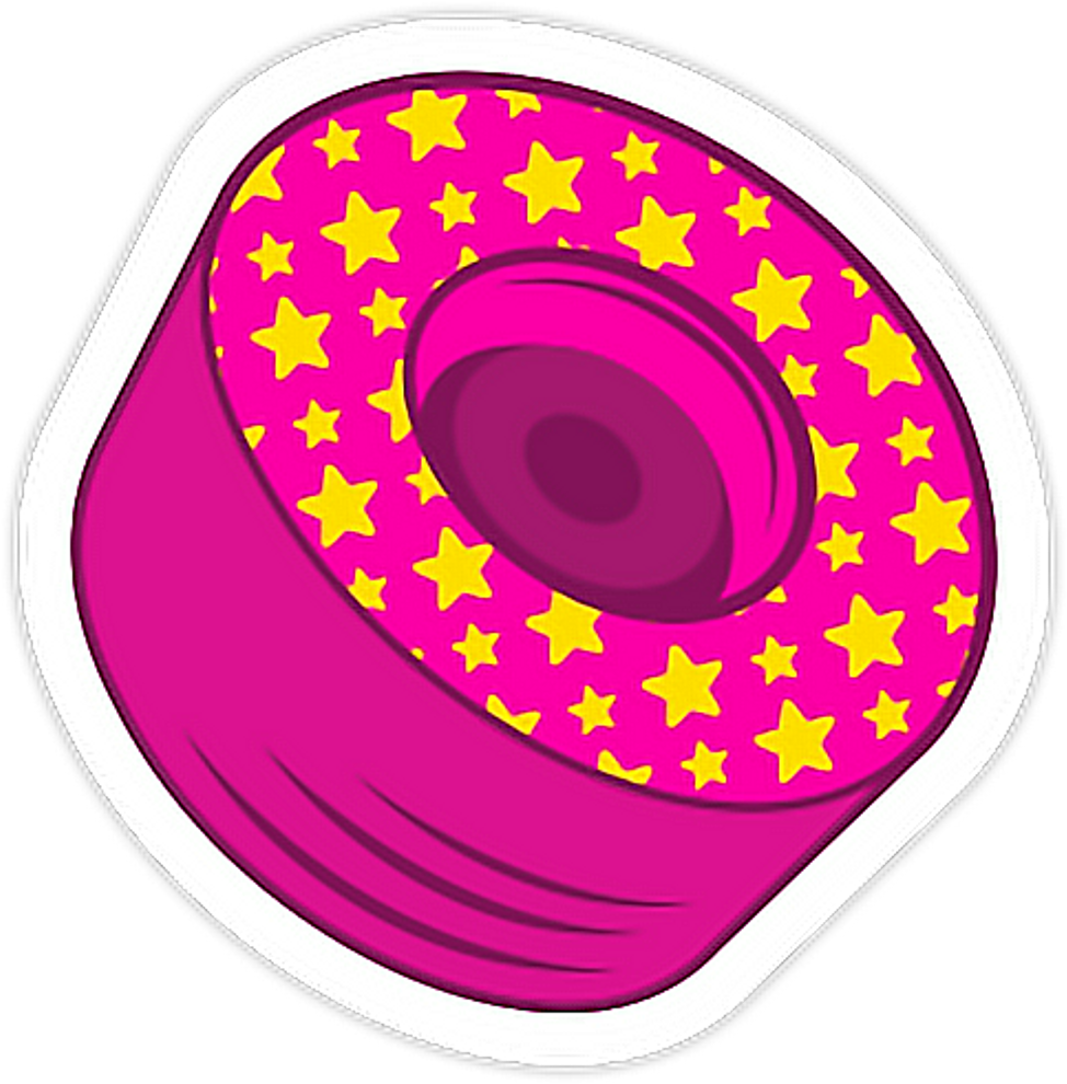 Soy Luna Pink Skate Wheel Sticker PNG