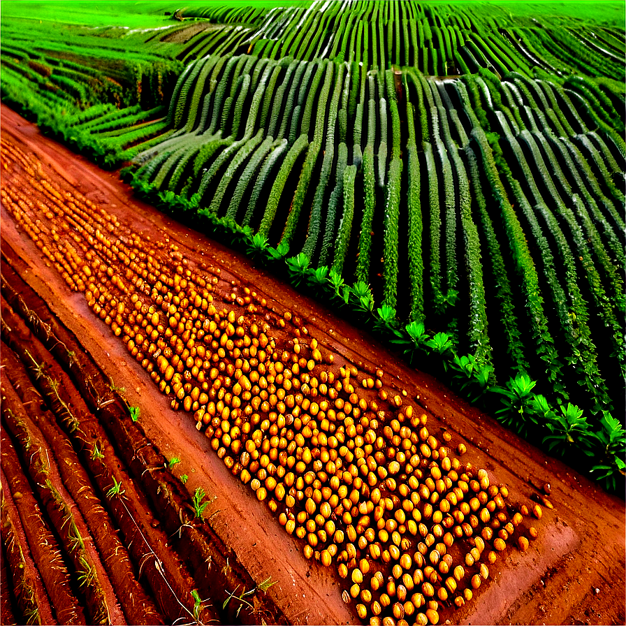 Soybean Farm Aerial View Png Wua PNG