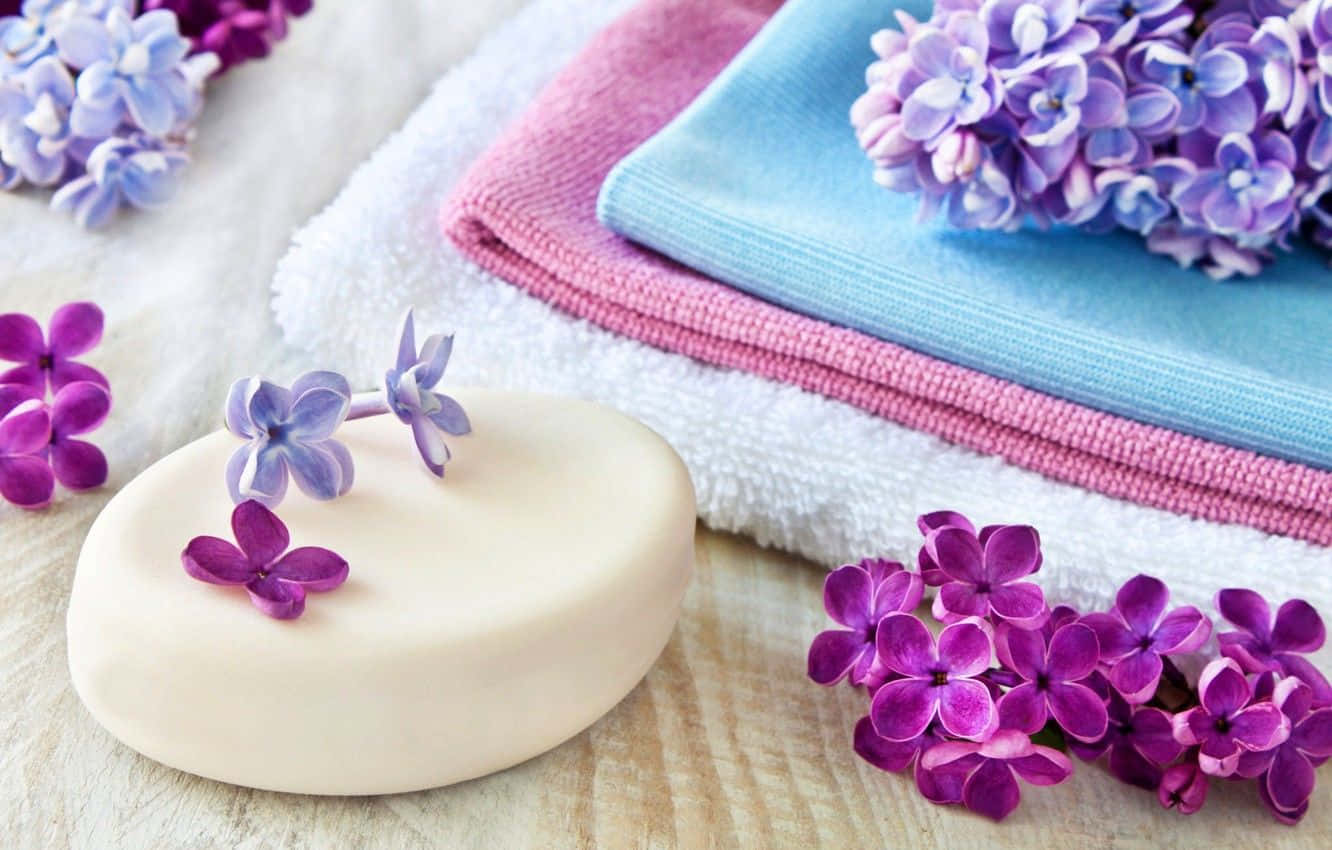 Spa Lavender Soap Wallpaper