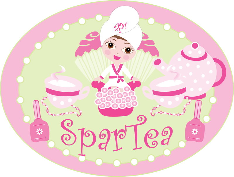 Spa Tea_ Cartoon_ Logo PNG