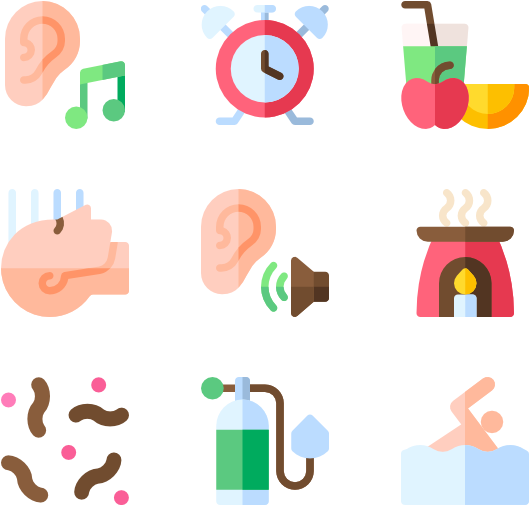 Spa Wellness Icons Set PNG