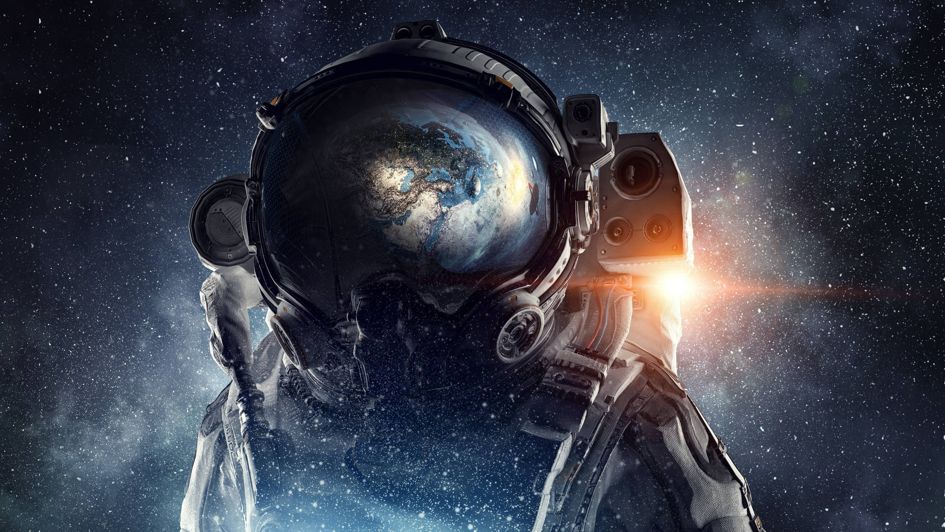 Astronaut Wandering In Space 2560x1440 Wallpaper