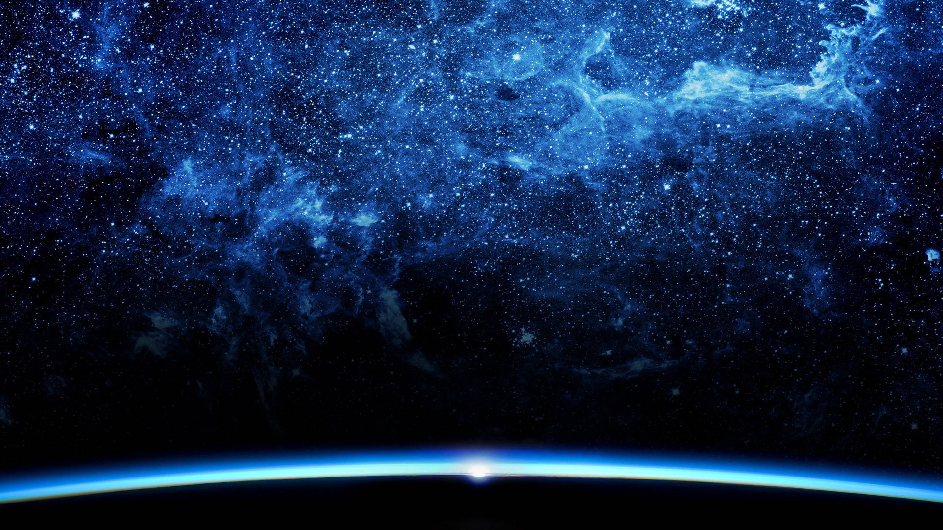 Polvocósmico Azul En El Espacio 2560x1440 Fondo de pantalla