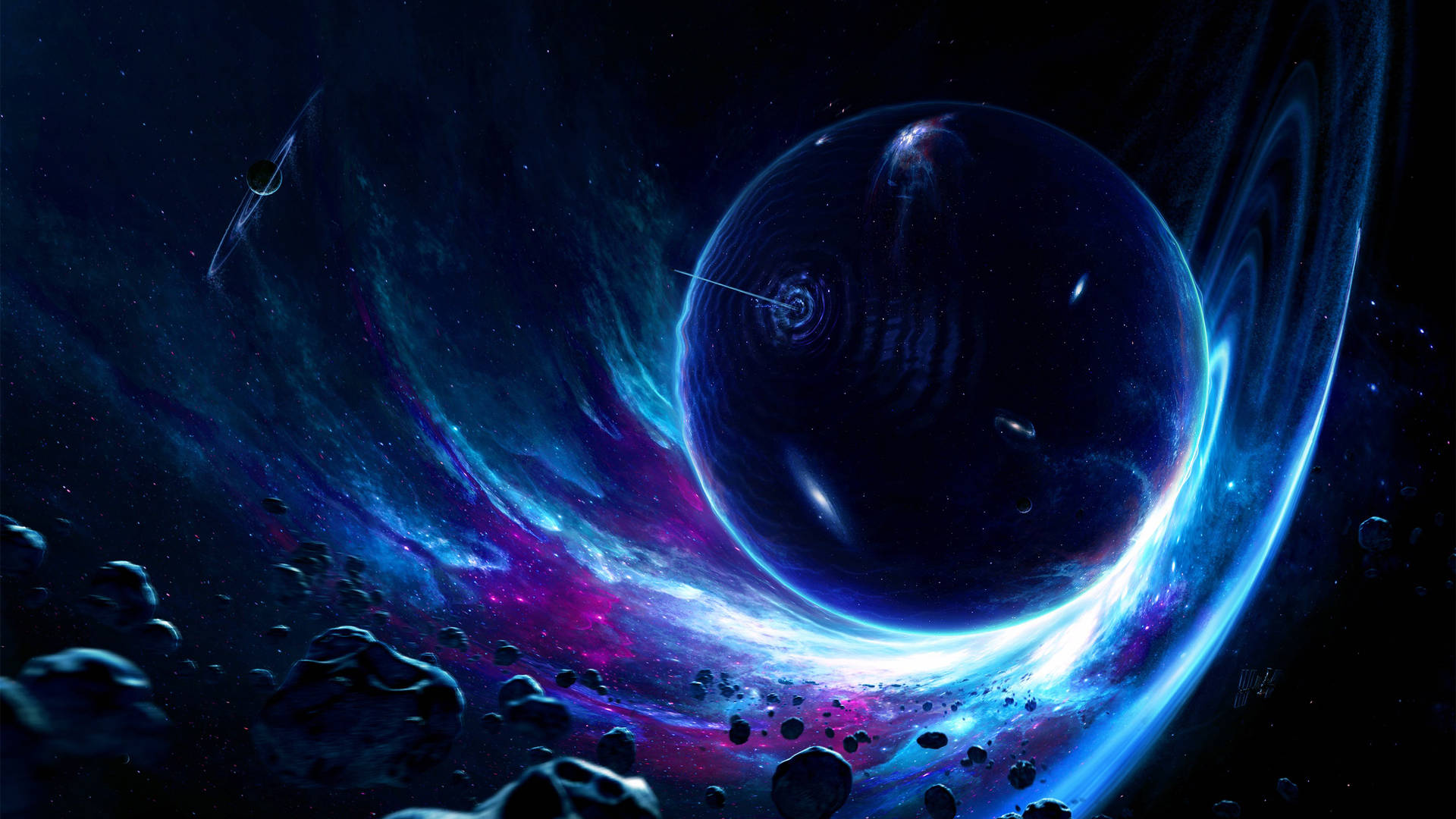 Black Hole In Space 2560x1440 Wallpaper