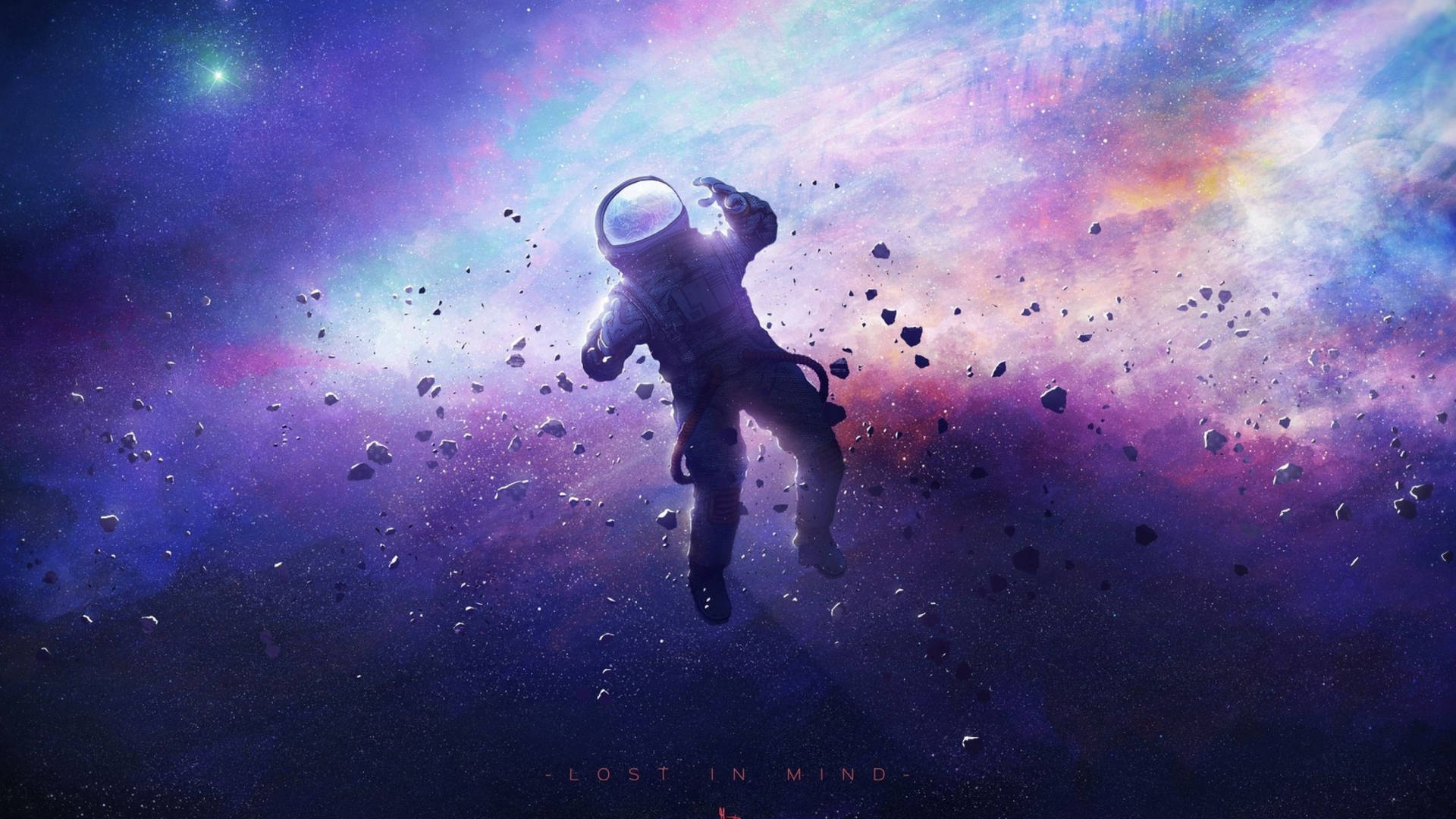 Astronautverloren Im Weltraum 2560x1440 Wallpaper