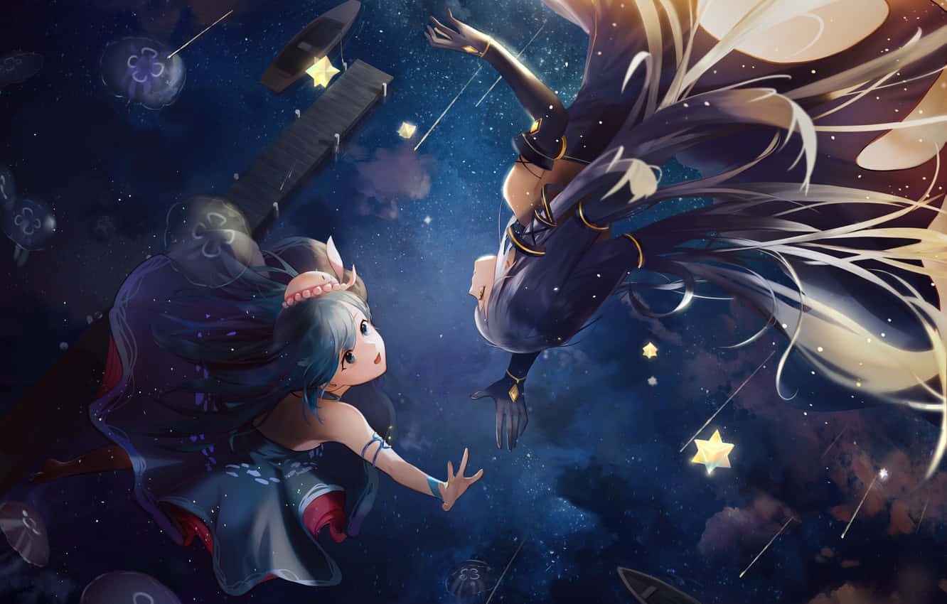 Space Anime Haiyi Stardust Vocaloid Wallpaper