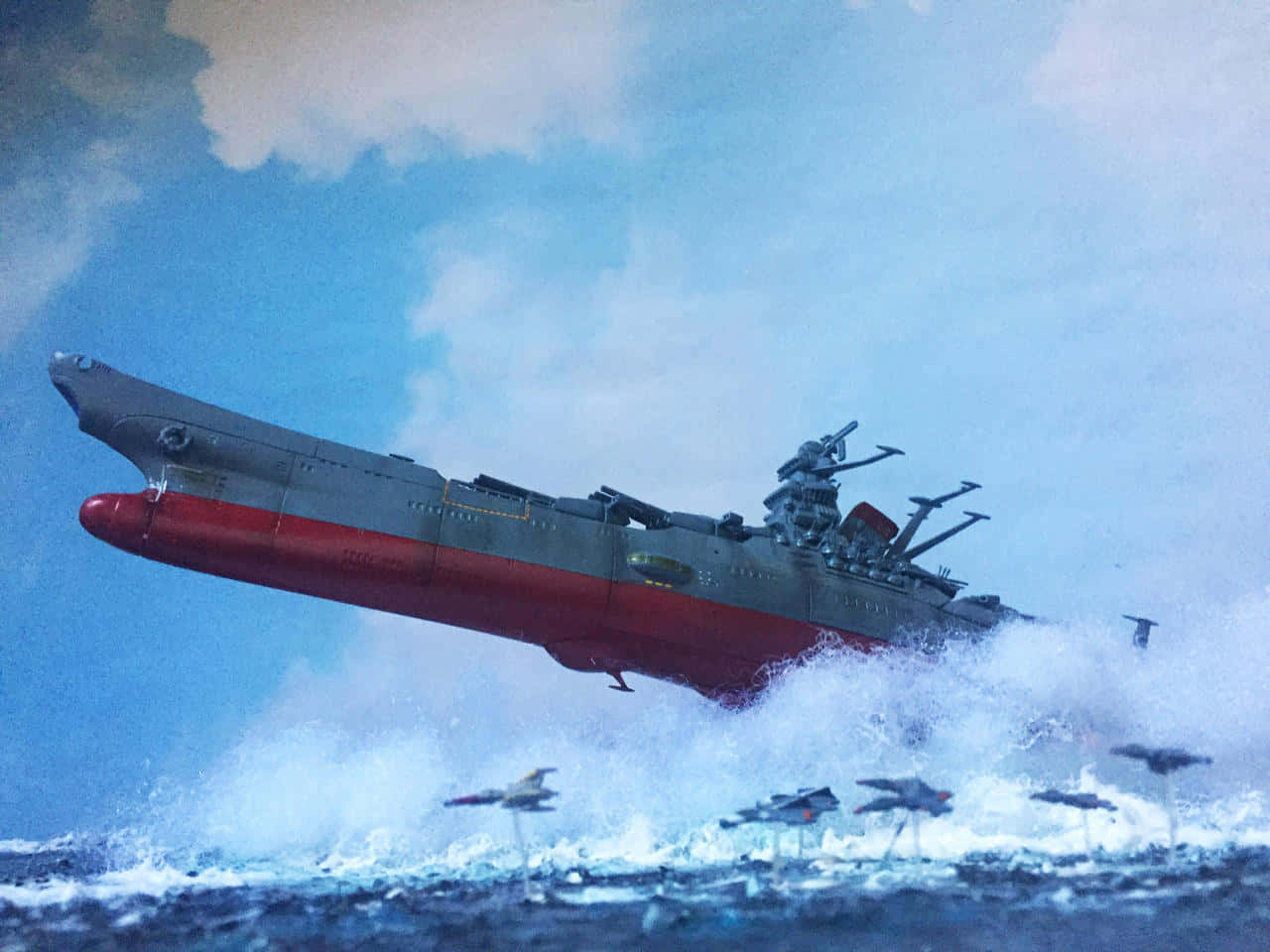 The Iconic Space Battleship Yamato Wallpaper