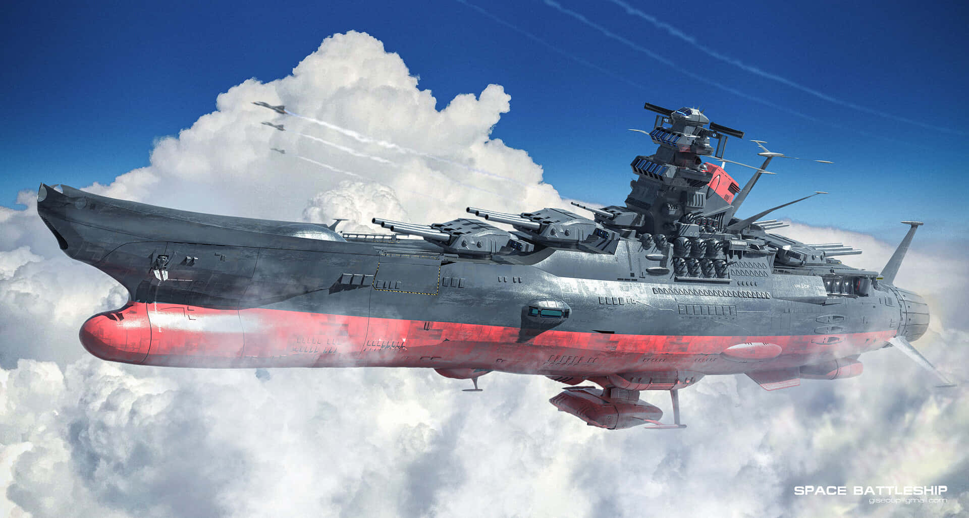 Conquer the Galaxy Aboard the Space Battleship Yamato Wallpaper