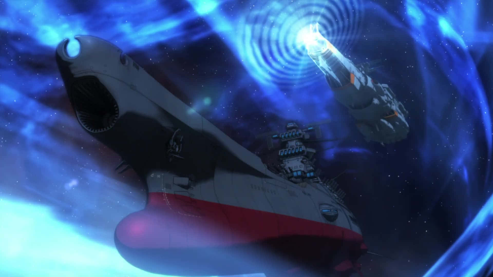"The Iconic Space Battleship Yamato Ready for Battle" Wallpaper