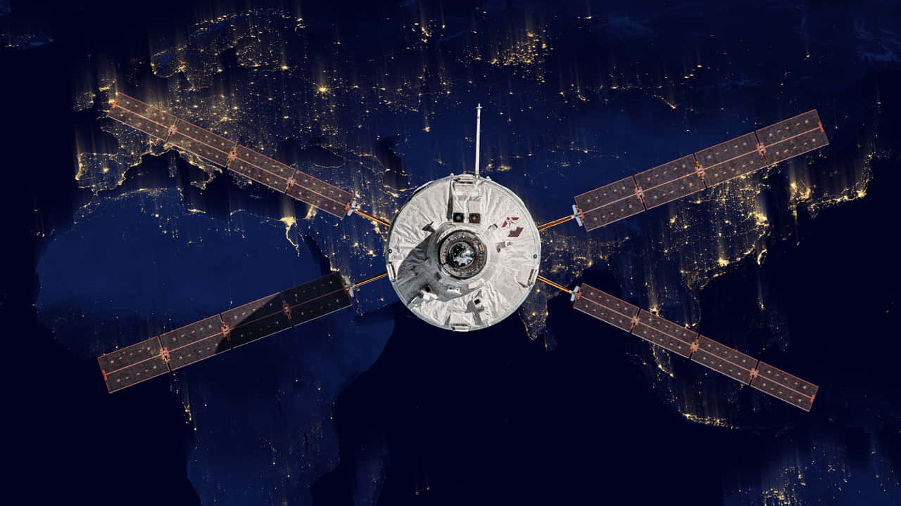 A Stunning Depiction of Space Debris Orbiting Earth Wallpaper