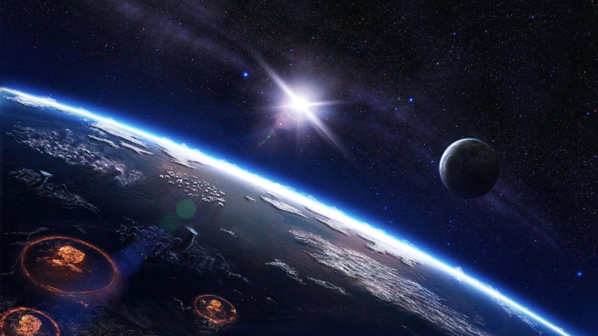Explore the vastness of outer space with this captivating desktop background