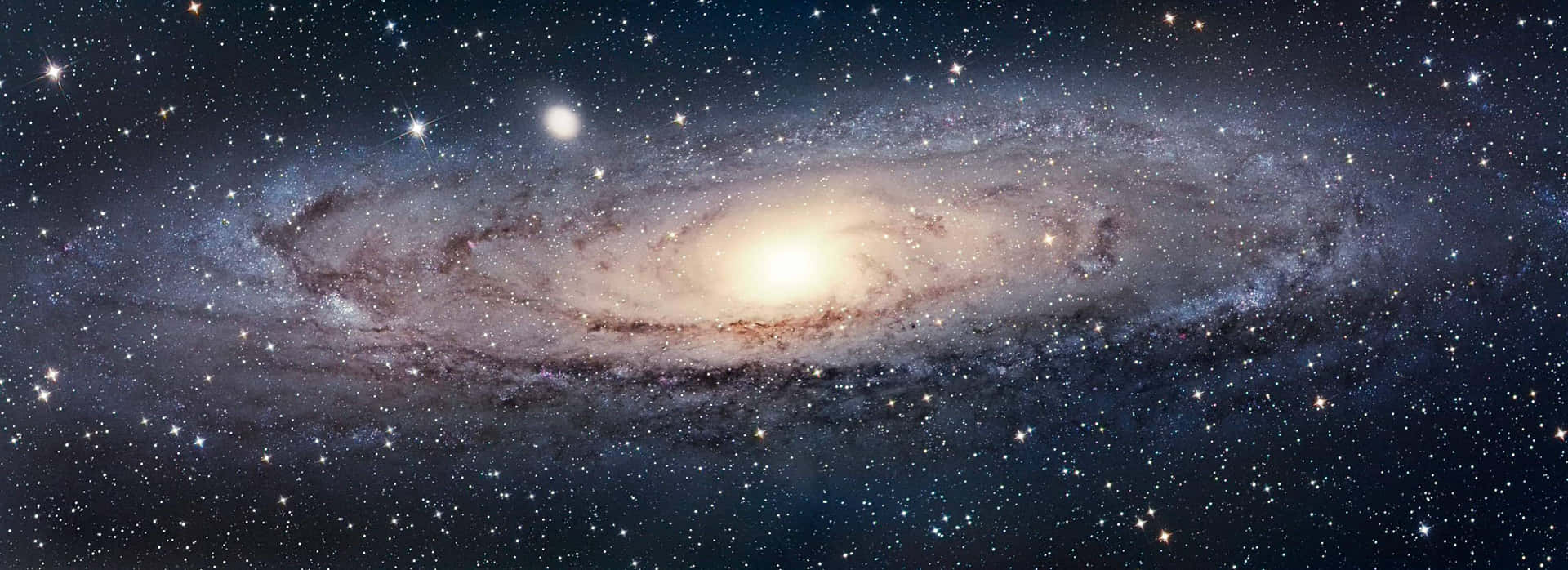 Galaxiaespacial Andromeda Ultrapanorámico Fondo de pantalla