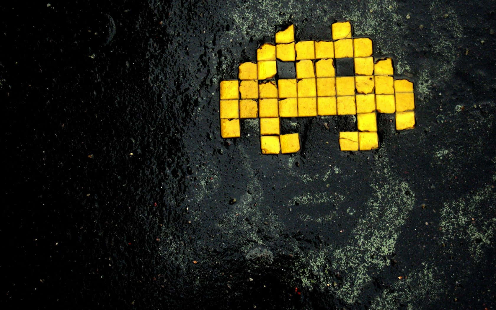 Space Invader Mosaic Art Wallpaper