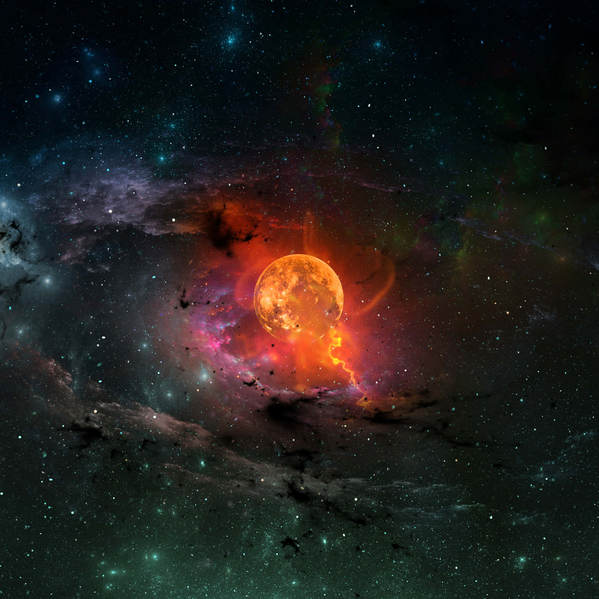 Step into the world of technology with this Space iPad. Wallpaper