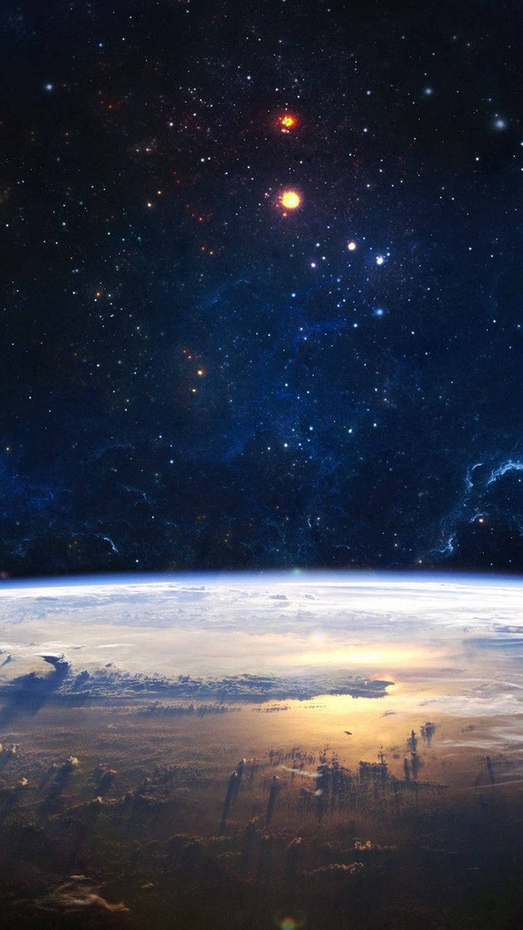 Weltraumiphone Erdatmosphäre Wallpaper