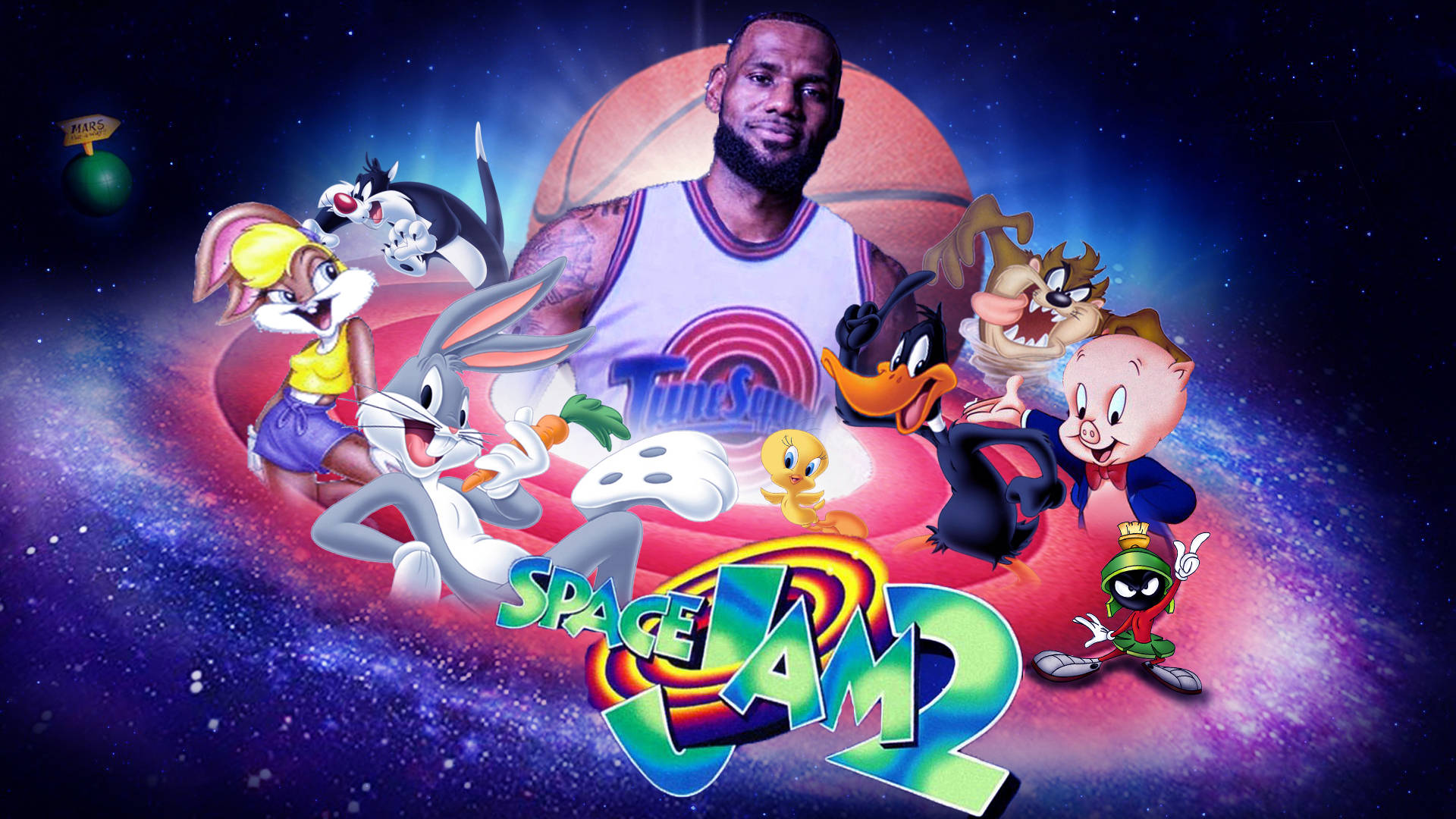 Get Ready for an Epic Match - Space Jam 2 Wallpaper