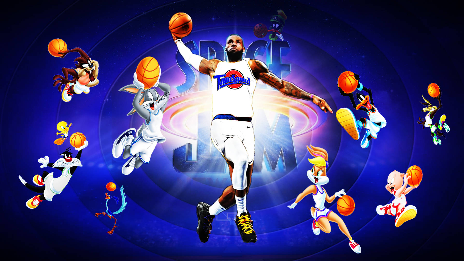 "Be brave, be courageous and never give up. Get ready for Space Jam 2!" Wallpaper