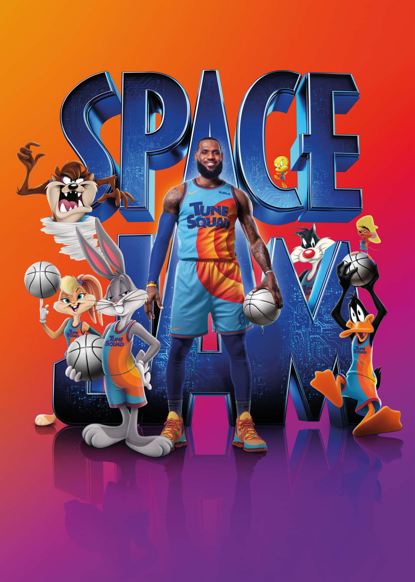 Witness Lebron James team up with Bugs Bunny and the rest of the Looney Tunes to save the universe Wallpaper