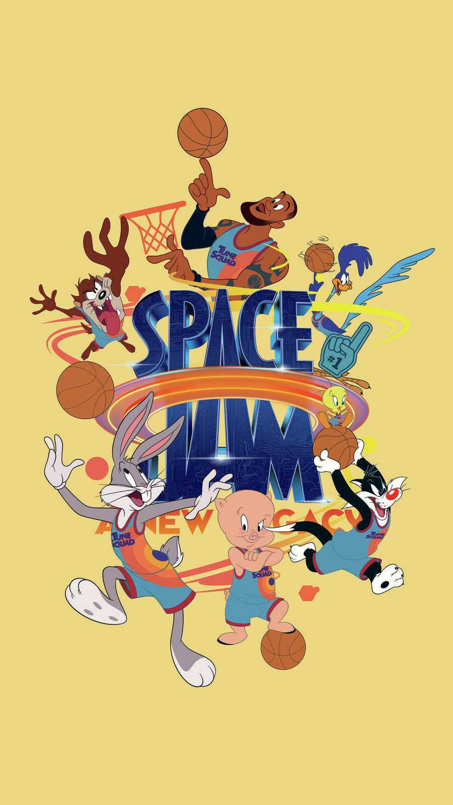 Space Jam Cartoons Digital Art Background