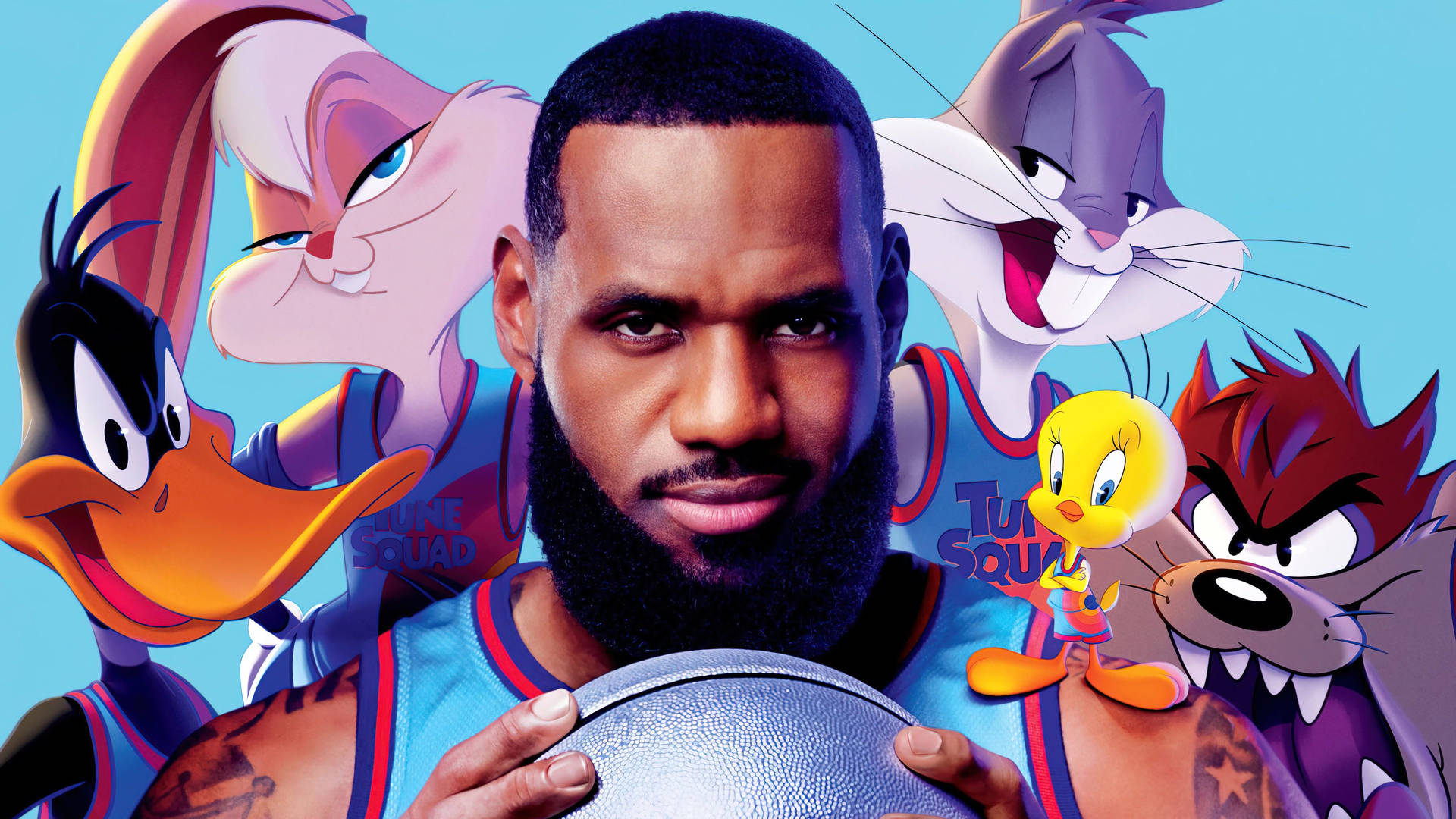 Space Jam Characters Close-up Background