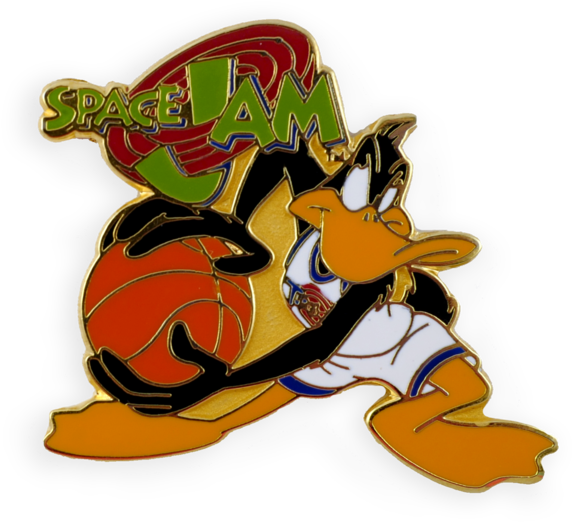 Space Jam Daffy Duck Basketball Pin PNG