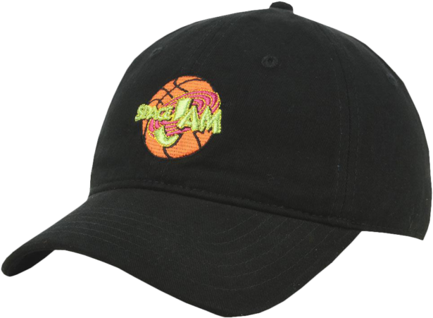 Space Jam Logo Black Baseball Cap PNG
