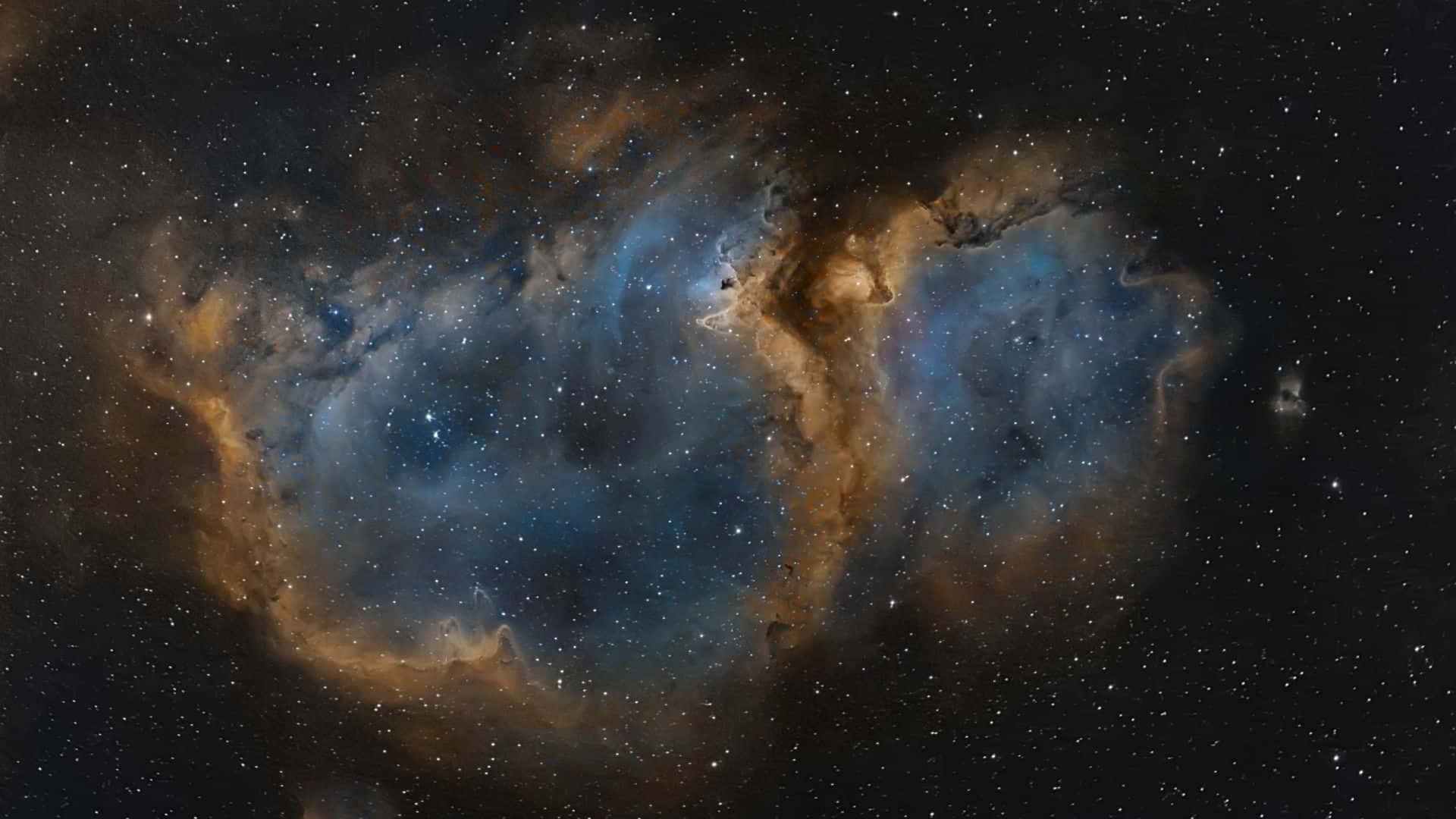 Papelde Parede De Nebulosa Espacial Marrom. Papel de Parede