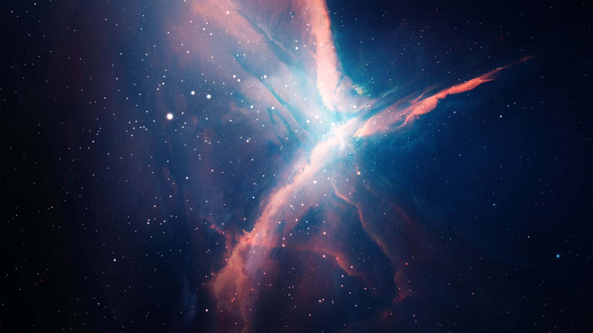 A glimpse into the vibrant space nebula Wallpaper