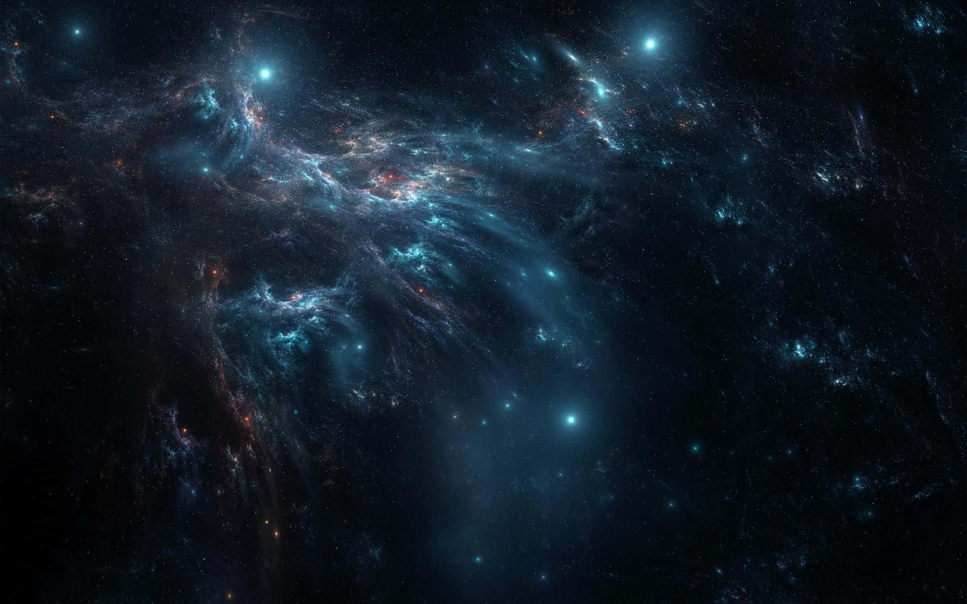 Enhäpnadsväckande Vy Av En Färgglad Rymdnebulosa. Wallpaper