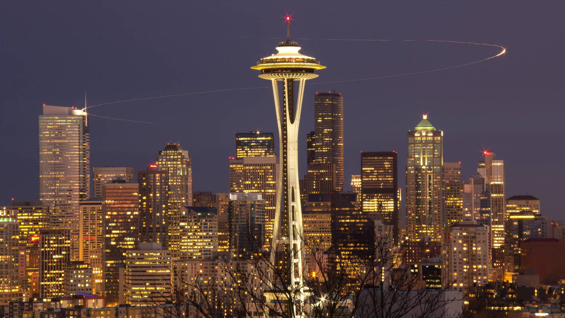 Space Needle At Night Wallpaper