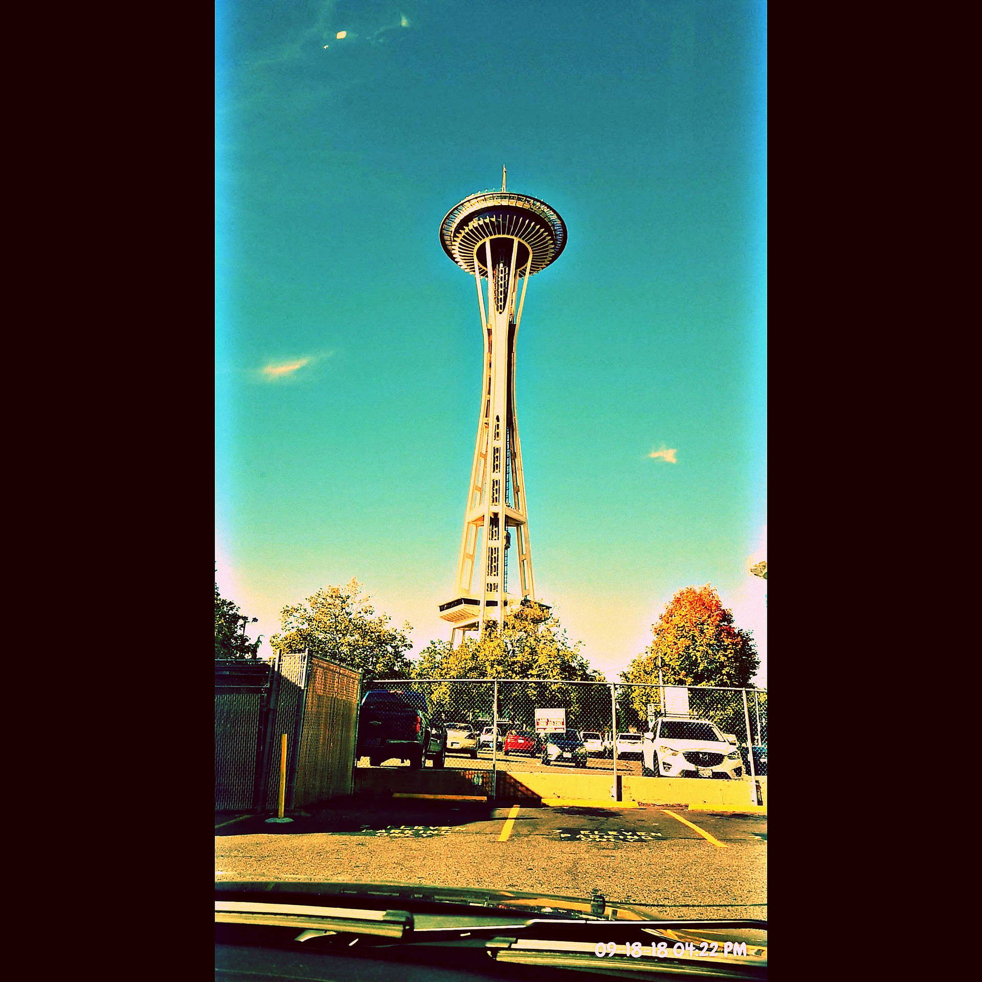 Space Needle Taken From Vehicle Wallpaper