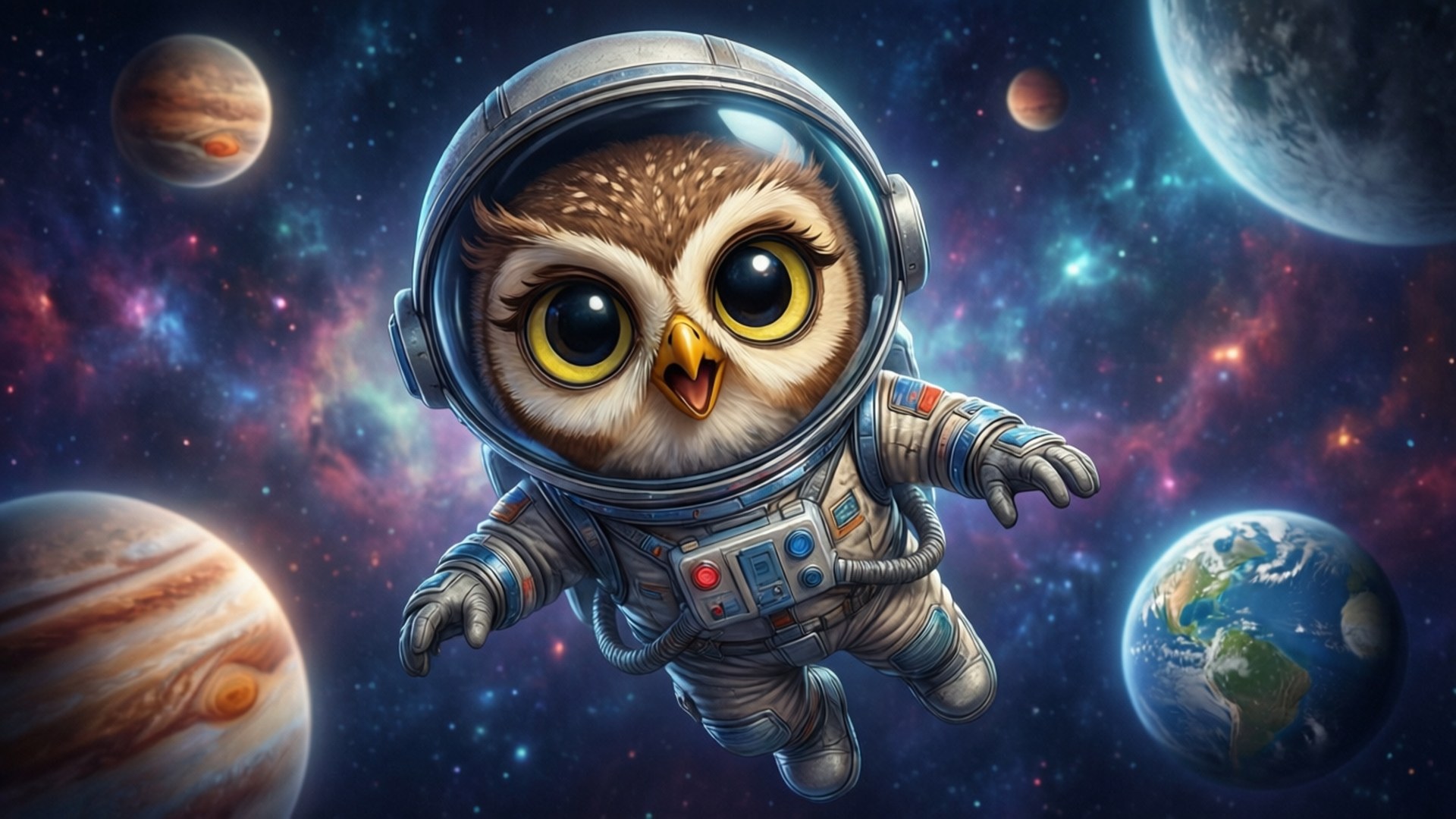 Space Owlette Wallpaper
