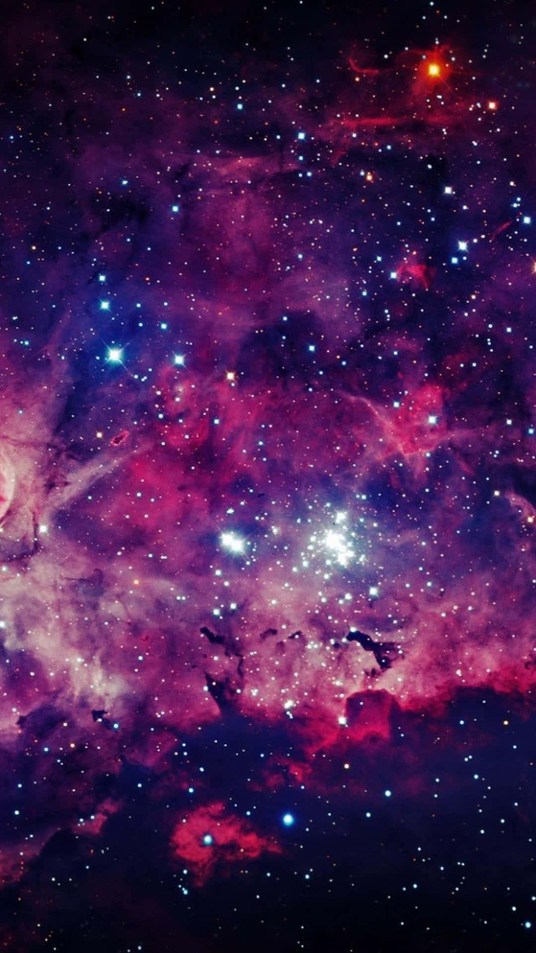 Umespaço Roxo E Azul Com Estrelas E Nebulosas