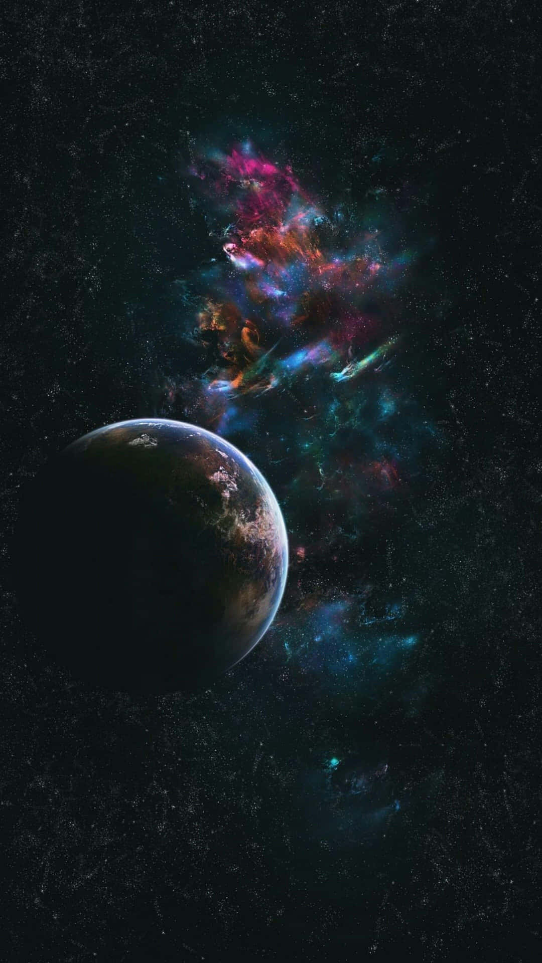 Umavista Deslumbrante Do Universo Exibida Em Um Space Phone.