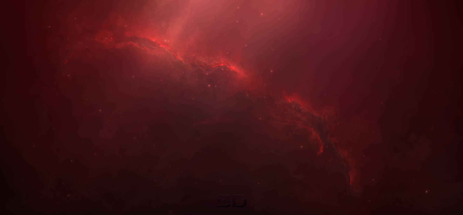 Space Red Abstract Art Wallpaper