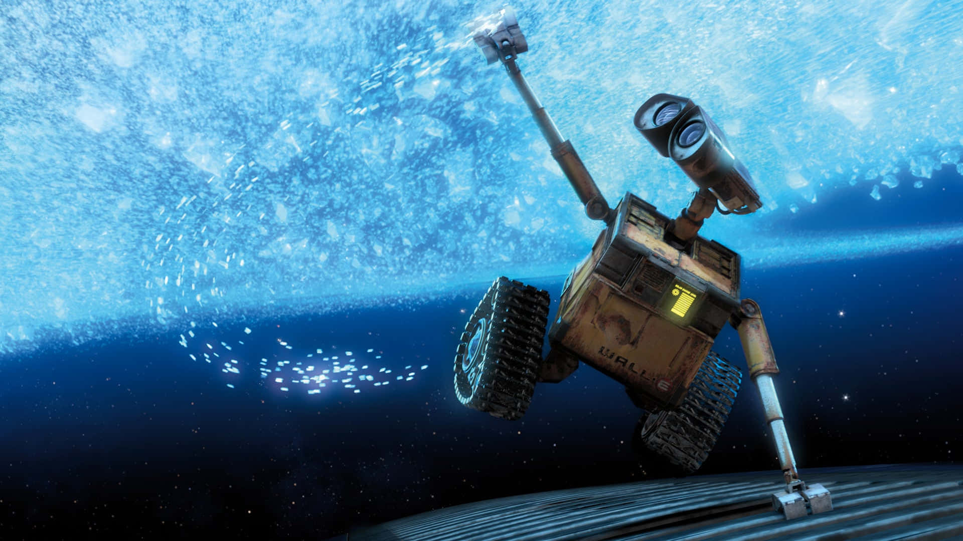 Space Robot Water Discovery Wallpaper