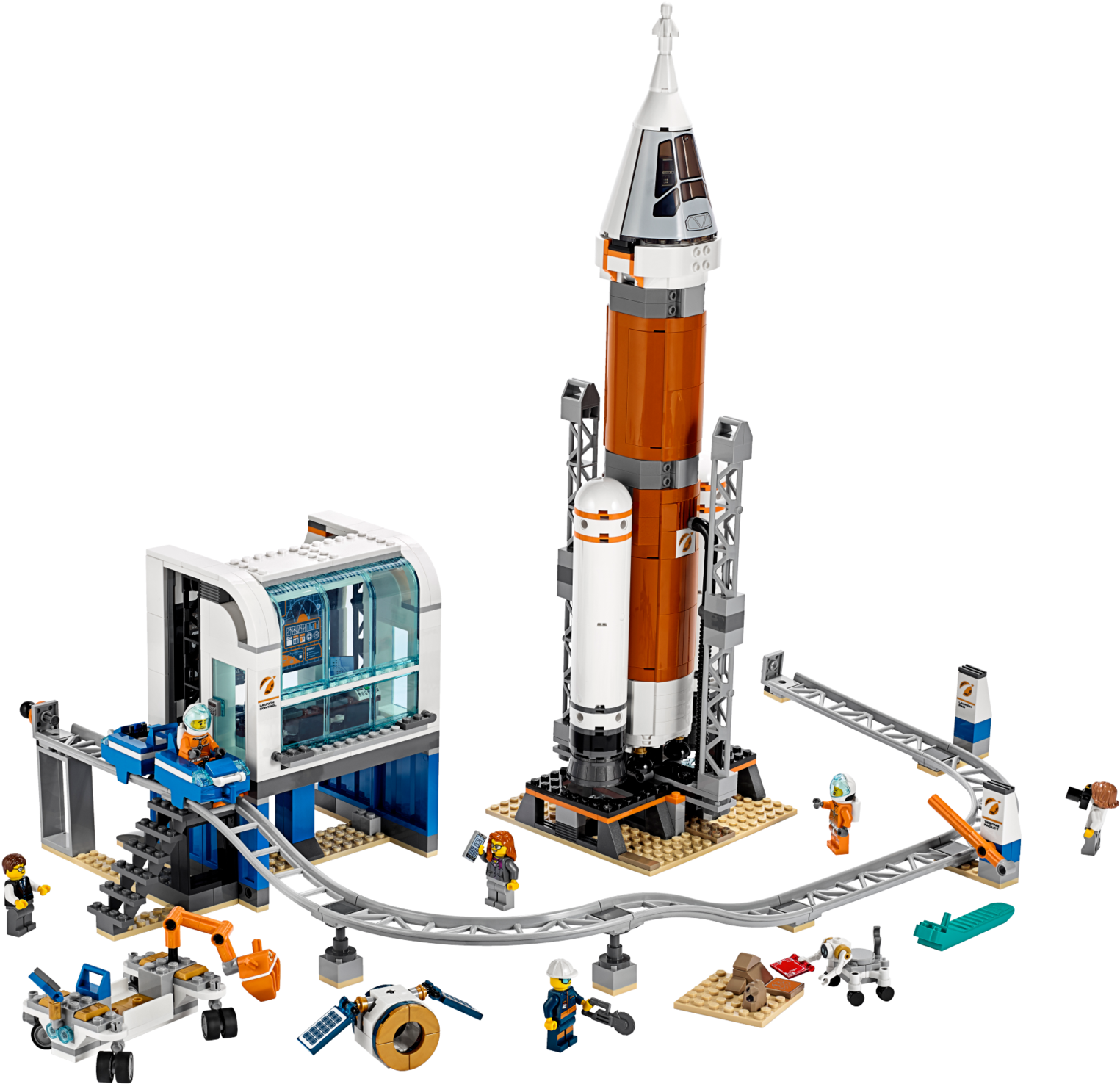 Space Rocket Launchpad Set PNG