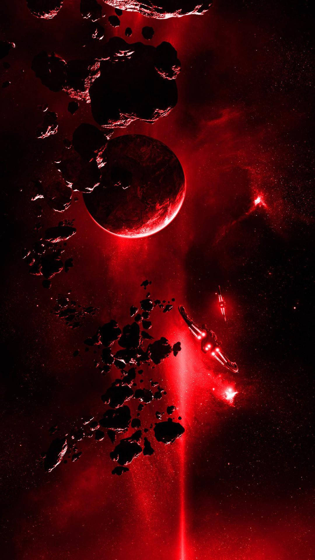 Space Rocks Red Iphone Wallpaper